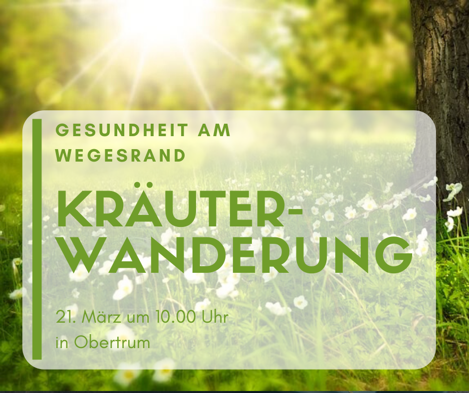 Kräuterwanderung Kräuterwanderung am 21. März in Obertrum